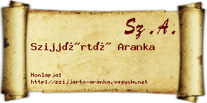 Szijjártó Aranka névjegykártya